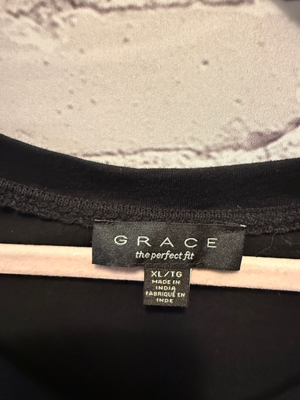 Grace Black V-Neck Short Sleeve Top with Crochet Shoulders - Picture 2 of 6
